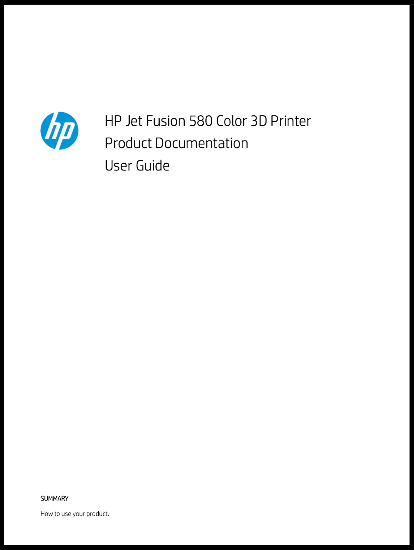 HP Jet Fusion 580 Manual