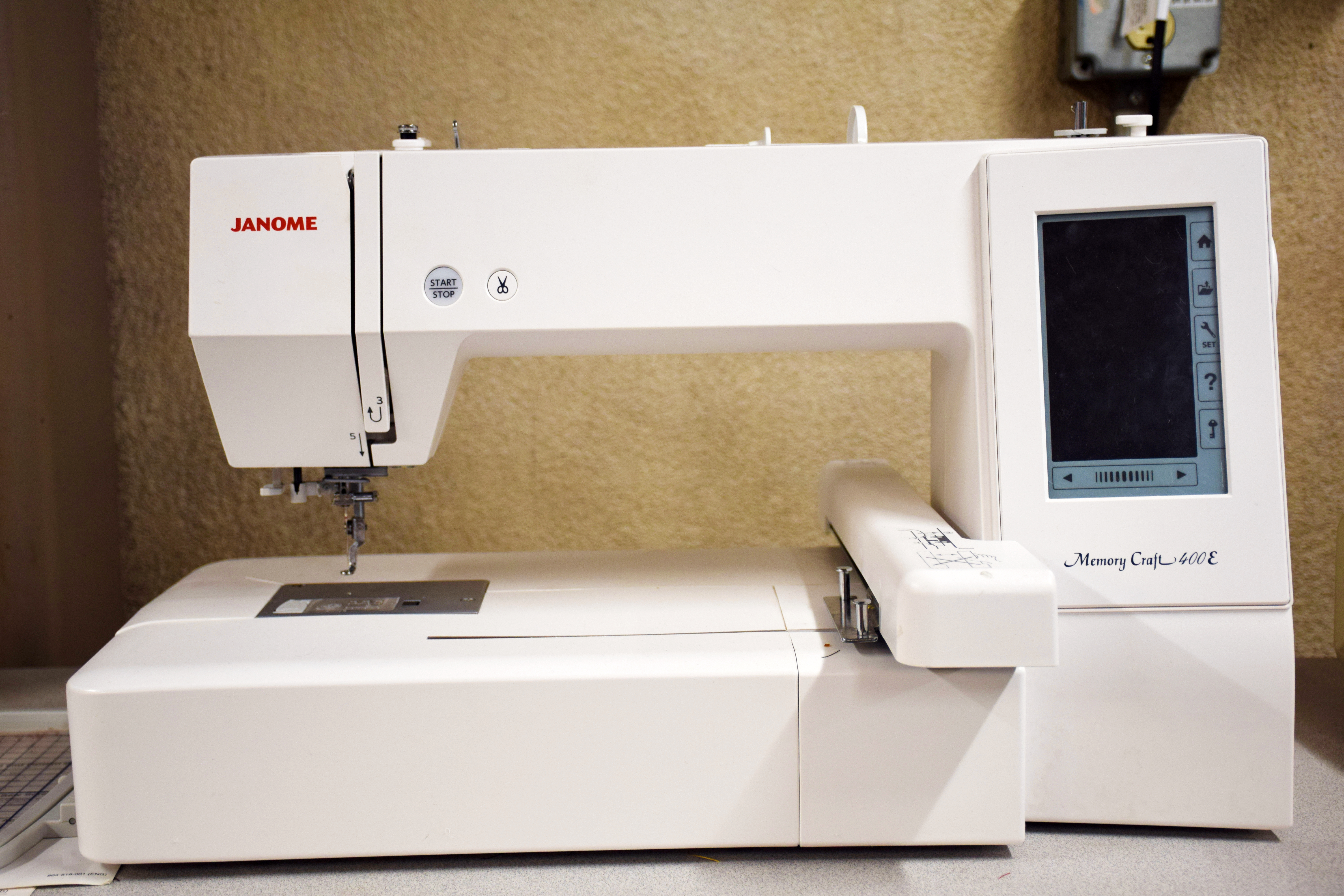 Janome Embroidery Machine on Table