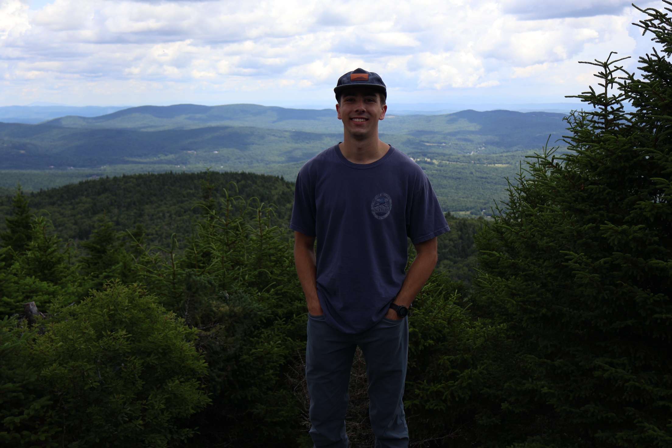 Owen Wagner infront of Hills