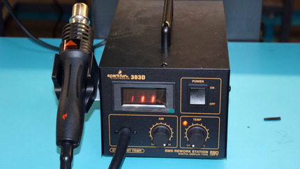 Black Hot Air Rework System turned on