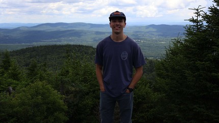 Owen Wagner infront of Hills