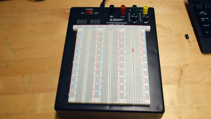 Powered Breadboard on a Table